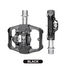 Bicycle Lock Pedal 2 In 1 With Free Cleat For Road Bikes Aluminum Anti-slip Sealed Bearing Lock Accessories Bike Clip In Pedals Cleats Included Suitable For Spin Bike Exercise Bike Indoor Bike