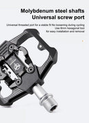 Bicycle Lock Pedal 2 In 1 With Free Cleat For Road Bikes Aluminum Anti-slip Sealed Bearing Lock Accessories Bike Clip In Pedals Cleats Included Suitable For Spin Bike Exercise Bike Indoor Bike