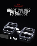 Bicycle pedals Ultralight Aluminum Alloy Colorful Hollow Anti-Skid Bearing Mountain Bike Foot pedal Pedals Aluminum Road Bike Pedals Sealed Bearing Bicycle Lightweight Platform Flat Pedals For Road Bikes
