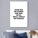 Big Checks - White Canvas