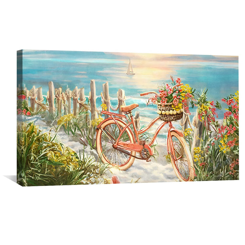 Bike Rides By the Beach Canvas