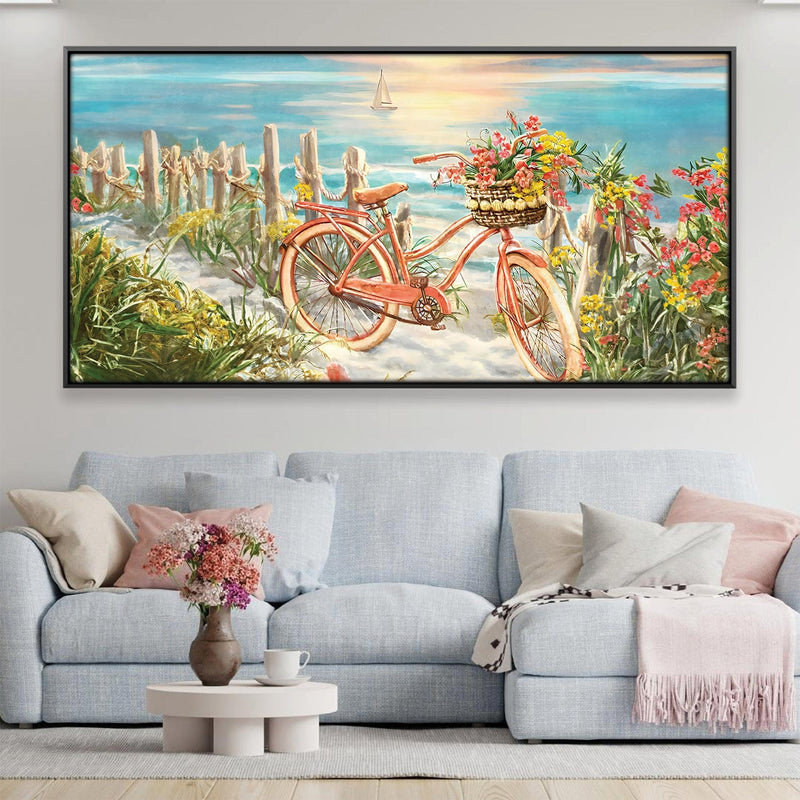 Bike Rides By the Beach Canvas