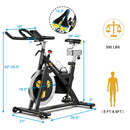 Magnetic Exercise Bike Fixed Belt Drive Indoor Bicycle by LJGDeals