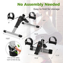 Under Desk Exercise Bike Pedal Exerciser with LCD Display for Legs and Arms Workout by DirectDeals