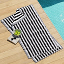 Oversized Striped Border Cabana Beach Towel - Santa Cruz by Great Bay Home
