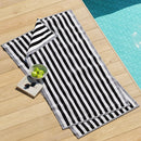 Oversized Striped Border Cabana Beach Towel - Santa Cruz by Great Bay Home