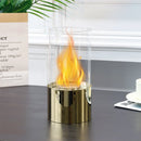 5”x9.5” Gold Stainless Steel Tabletop Fireplace by JHY DESIGN