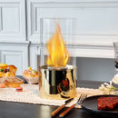 5”x9.5” Gold Stainless Steel Tabletop Fireplace by JHY DESIGN