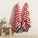 Oversized Striped Border Cabana Beach Towel - Santa Cruz by Great Bay Home