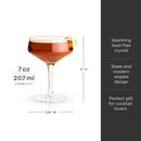 Raye Angled Crystal Coupe Glasses Set of 2 by Viski