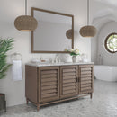 James Martin Portland 60" Single Bathroom Vanity, Whitewashed Walnut
