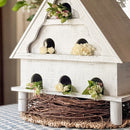 Distressed White Wood Functional Bird House | Outdoor Rated by Decor Steals