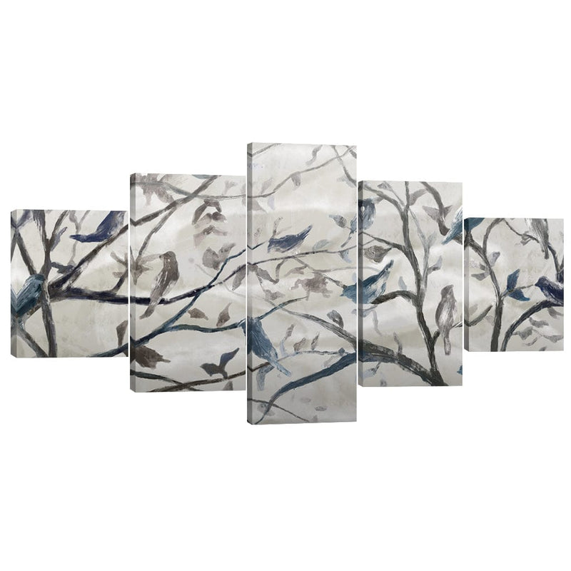 Birds and Branches Canvas - 5 Panel
