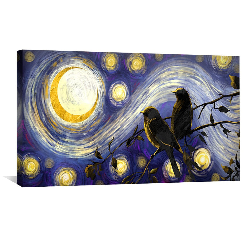 Birds in the Night Canvas