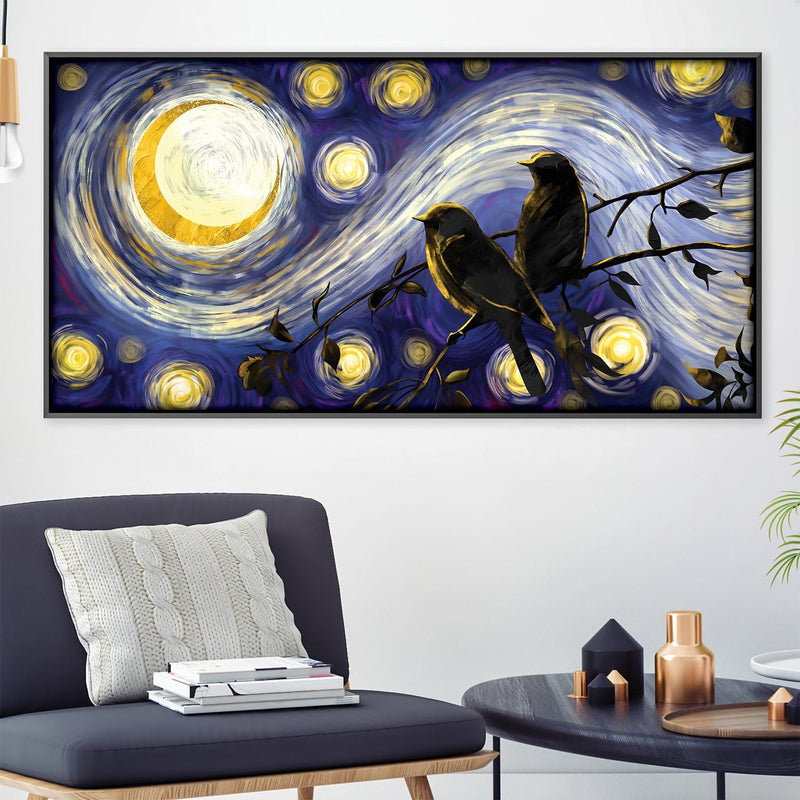 Birds in the Night Canvas