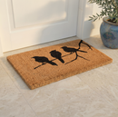 Birds On Branch - Natural Coir Doormat