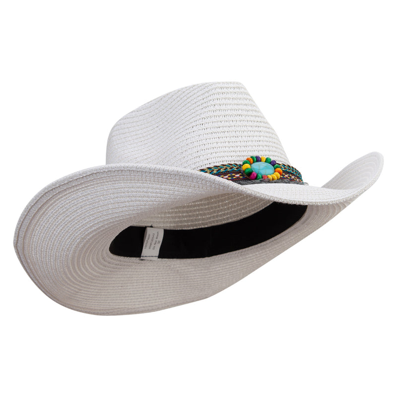 Women's Cowboy Hat with Tassle and Bead