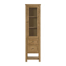 James Martin Breckenridge Linen Cabinet, Light Natural Oak