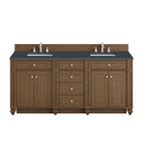 James Martin Bristol 72" Double Bathroom Vanity, Saddle Brown