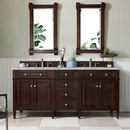 James Martin Brittany 72" Double Bathroom Vanity, Burnished Mahogany