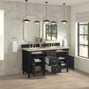 James Martin Lorelai 60" Double Bathroom Vanity, Black Onyx