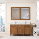 James Martin Brittany 60" Double Bathroom Vanity, Saddle Brown