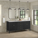 James Martin Myrrin 72" Double Bathroom Vanity, Carbon Oak