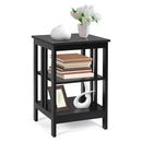 3-Tier Nightstand Sofa Side Table with Baffles and Round Corners by LJGDeals