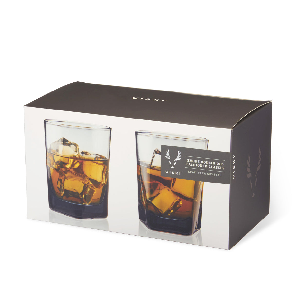 Hexagonal Crystal Double Old Fashioned Glasses in Smoke, photo 7 of 7