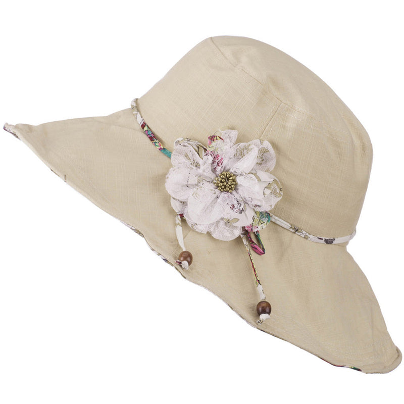 Ladies Butterfly And Lace Flower Hat