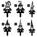 Gnome Monogram Plant Markers