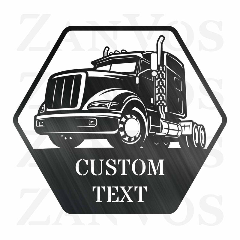 Semi Truck Monogram V4