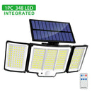 Black 348 led solar super bright motion sensor light garden wall lamp by Decorbites