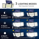 Black 348 led solar super bright motion sensor light garden wall lamp by Decorbites