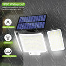 Black 348 led solar super bright motion sensor light garden wall lamp by Decorbites