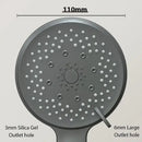 Black 5-mode adjustable high pressure shower head for bathroom by Decorbites