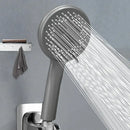 Black 5-mode adjustable high pressure shower head for bathroom by Decorbites
