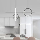 GobekUsa Black Acrylic LED Pendant Light: Minimalist Novelty Island Suspension