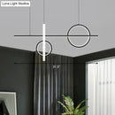 GobekUsa Black Acrylic LED Pendant Light: Minimalist Novelty Island Suspension