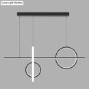 GobekUsa Black Acrylic LED Pendant Light: Minimalist Novelty Island Suspension