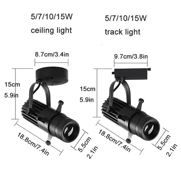 GobekUsa Adjustable Aperture LED Spotlight 5/7/10/15W - Ideal for Bar, Shop & Commercial Use, photo 2 of 10