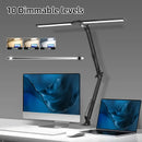 GobekUsa Double Head LED USB Table Lamp – Stepless Dimmable for Office, Study, Reading