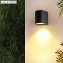 GobekUsa Black Aluminum LED Outdoor Cylinder Wall Light - Minimalist Flush Wall Sconce