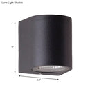 GobekUsa Black Aluminum LED Outdoor Cylinder Wall Light - Minimalist Flush Wall Sconce
