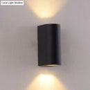 GobekUsa Black Aluminum LED Outdoor Cylinder Wall Light - Minimalist Flush Wall Sconce