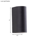 GobekUsa Black Aluminum LED Outdoor Cylinder Wall Light - Minimalist Flush Wall Sconce