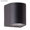 GobekUsa Black Aluminum LED Outdoor Cylinder Wall Light - Minimalist Flush Wall Sconce
