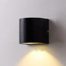 GobekUsa Black Aluminum LED Outdoor Cylinder Wall Light - Minimalist Flush Wall Sconce