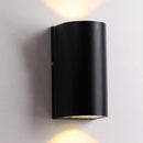 GobekUsa Black Aluminum LED Outdoor Cylinder Wall Light - Minimalist Flush Wall Sconce