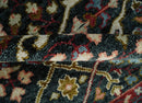Charcoal Blue Hand Knotted Oushak Area Rug - Traditional Wool by The Rug Decor